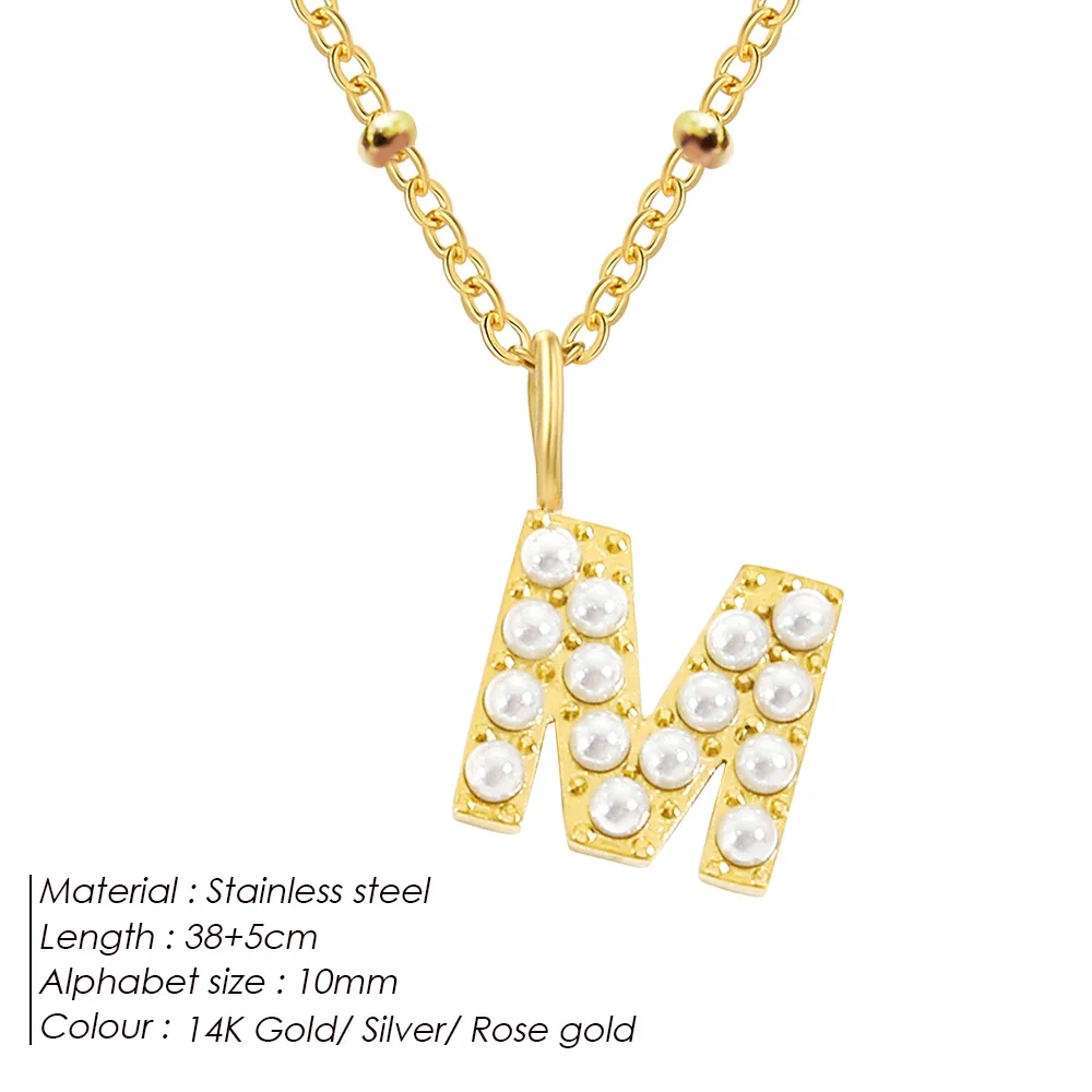 Женская цепочка из нержавеющей стали с подвеской в виде букв
