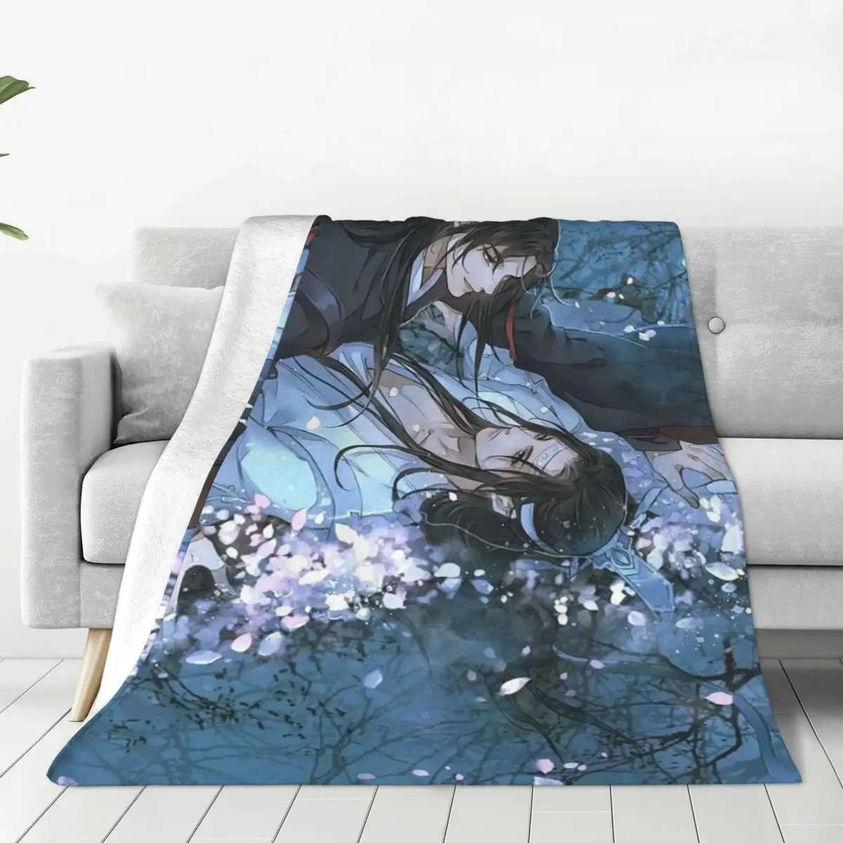 

Mo Dao Zu Shi The Untamed Knitted Blanket Yaoi Weiying Anime Lgbt Flannel Throw Blankets Home Couch Decoration Warm Bedspreads