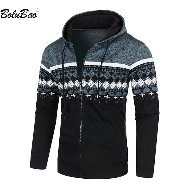 

BOLUBAO 2023 уличный Повседневный свитер для мужчин с принтом, теплое пальто высокого качества, модный свитер для мужчин