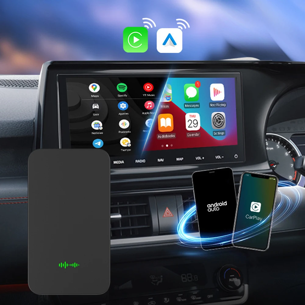 Портативная проводная и беспроводная коробка CarPlay для автомобиля многоцелевой
