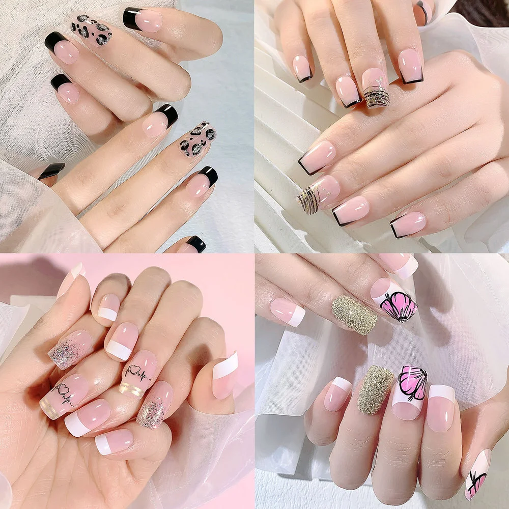 

Накладные ногти 24 шт./корт. Сверхдлинные однотонные накладные ногти искусственный маникюр