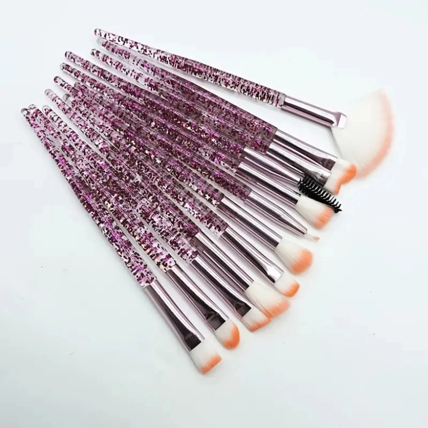 Crystal Handle Makeup Brushes Set 12pcs Professional Large Loose Face High Quality Brush Kit for Women Essenti