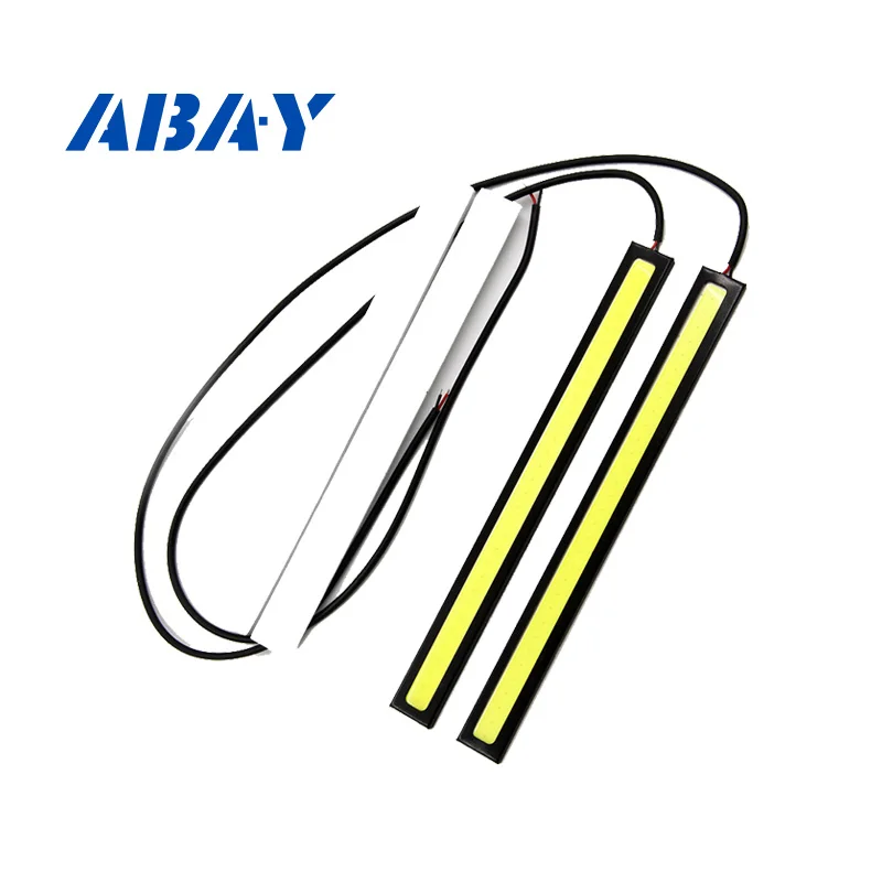 

2pc Universal Daytime Running Light 17CM Styling Panel LED COB Bulb 12V 7000K White Blue Interior Light External Atmosphere Lamp