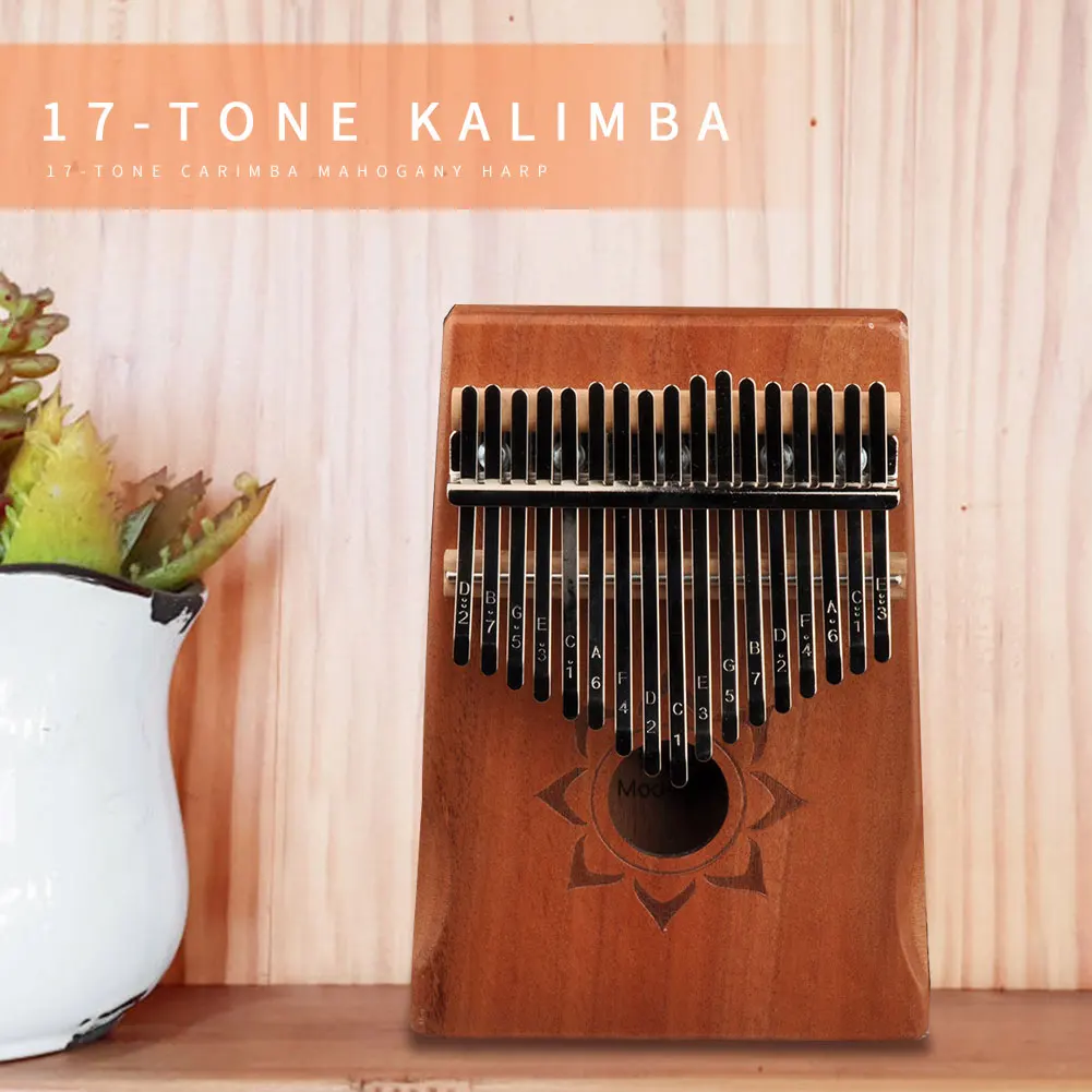 

Quality Musical Instrumentos Musicales 17 Keys Deer Design Kalimba Musical Instrument Acacia Thumb Piano for Beginner