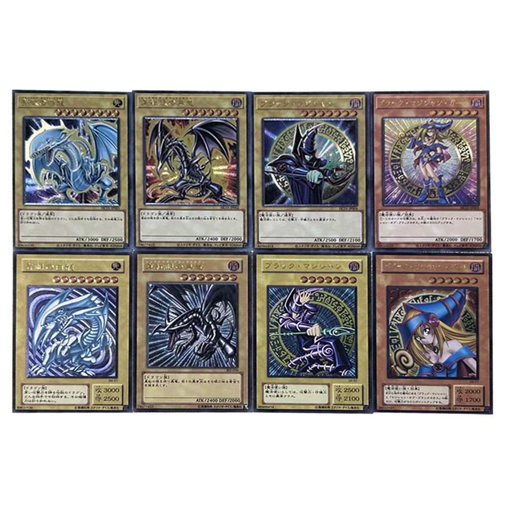 

Yu-Gi-Oh UTR Blue-Eyes White Dragon Dark Magician Girl Red-Eyes Black Dragon DIY flash card OCG child Game Collectible Card Toy