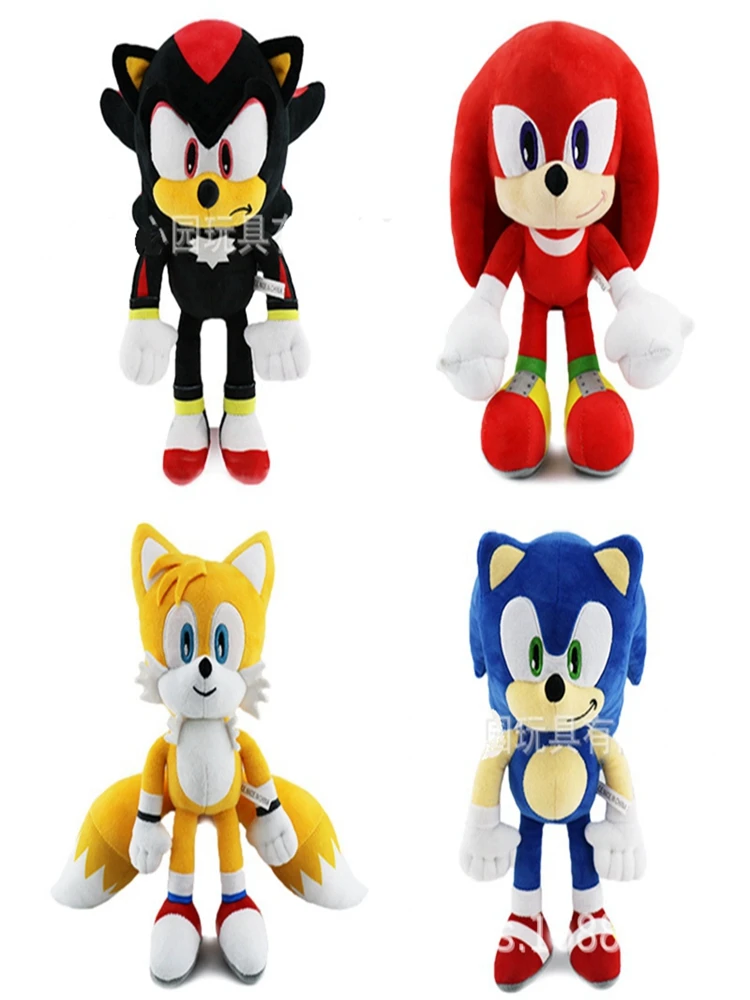 12inch New Arrival Cute Action Figure Shadow Sonic the Hedgehog Plush Toy PP Cotton Sonic Plush Toys for Kid Gift