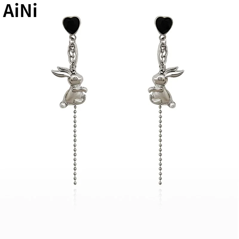 

Fashion Jewelry 925 Silver Needle Sweet Korean Temperament Metal Rabbit Earrings For Women 2023 Trend New Cute style Wholesale