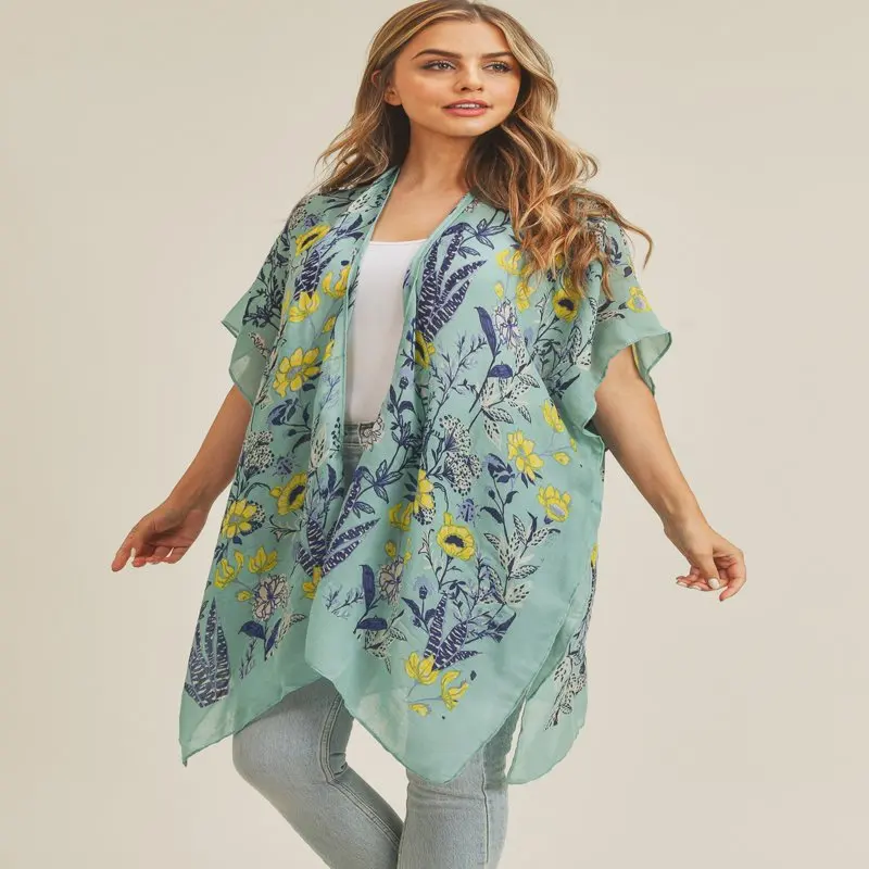 

Кимоно с цветочным узором MS0212