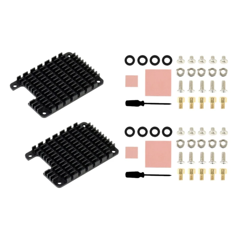 

4 Sets Heatsink Aluminium Radiator Cooling Fin For Raspberry Pi CM4 Compute Module 4 CPU Heat Sink With Thermal Pads