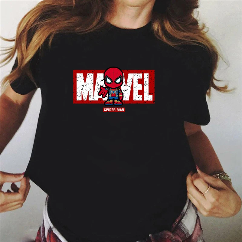 Футболка мужская хлопковая с круглым вырезом и мультяшным принтом | Женская