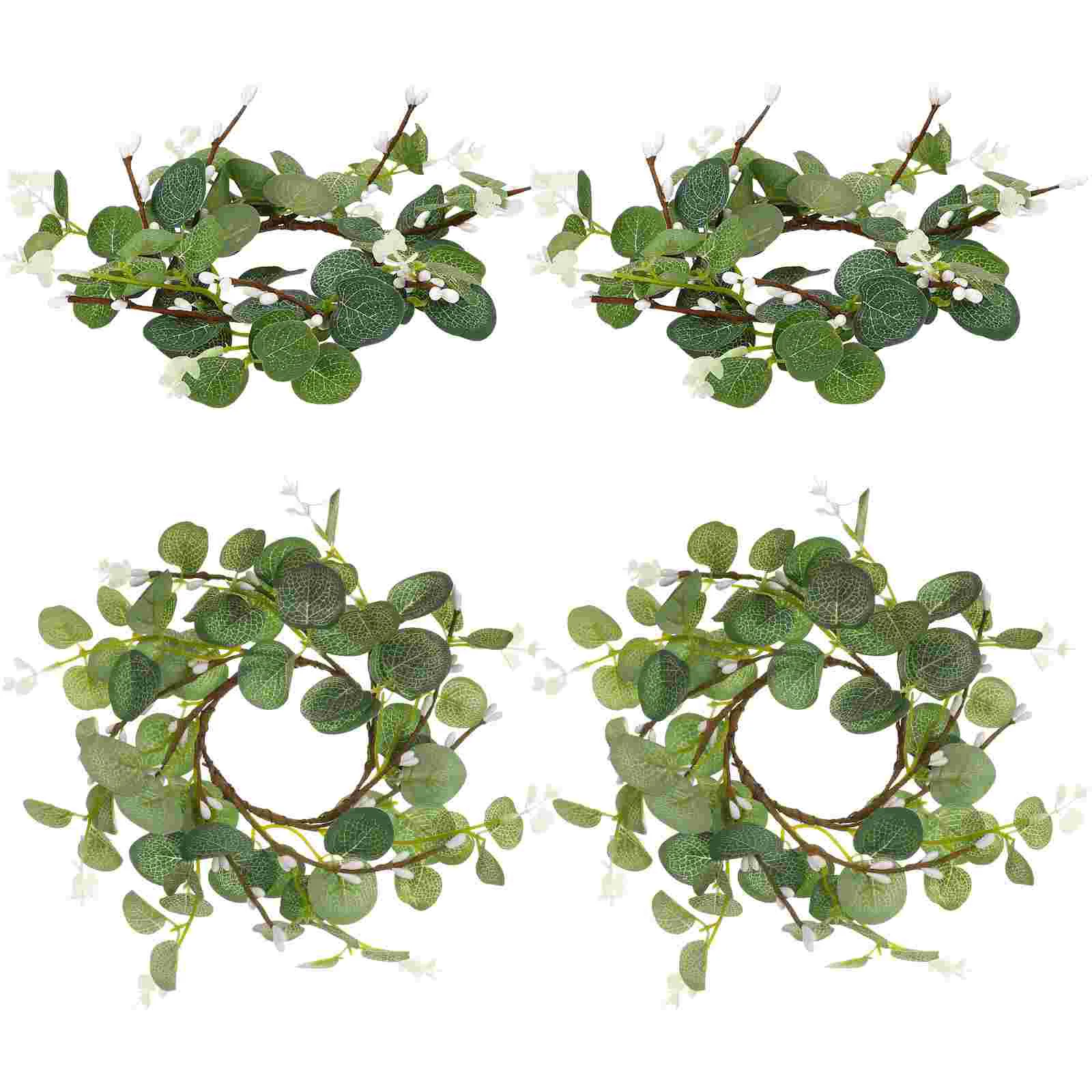 Настольная гирлянда из эвкалипта 4 шт. маленькие кольца на переднюю дверь