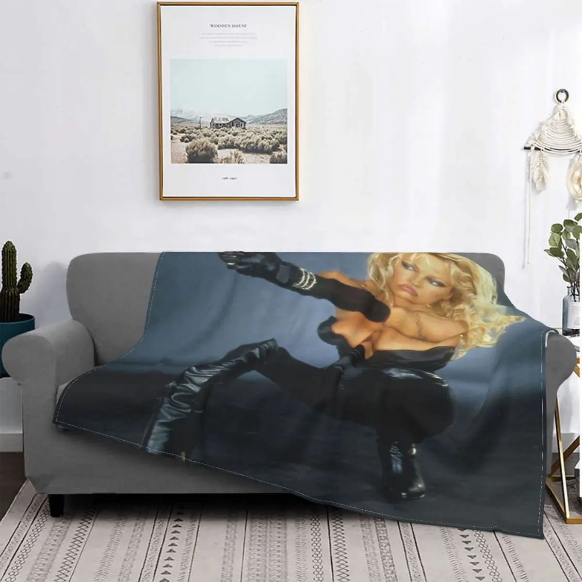 

Pamela Anderson-manta térmica para niños, edredones a cuadros para cama, toalla de playa, manta térmica