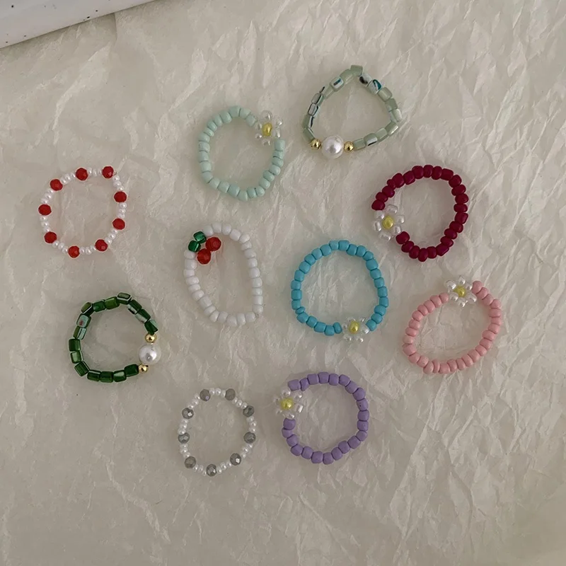 COH Love ~ Кольцо из бисера Dopamine Ins Design Fashion Personali High Sense Открытое кольцо