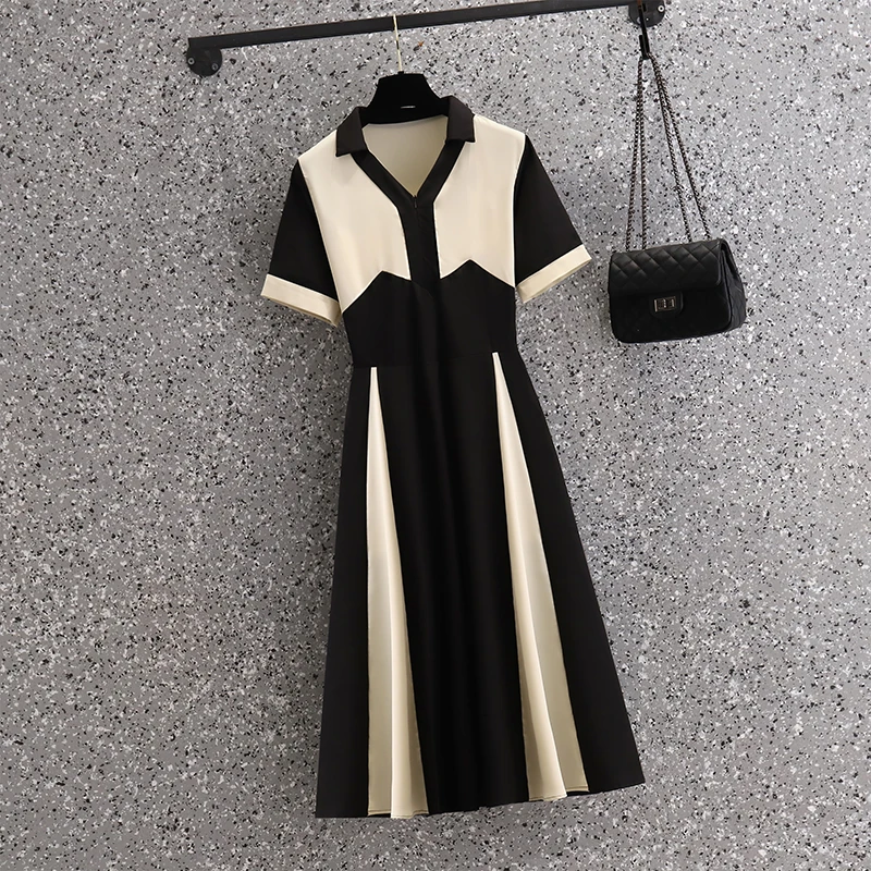 

Новинка Летнее платье большого размера свободное модное темпераментное тонкое мясное платье с эффектом минус-Возраст