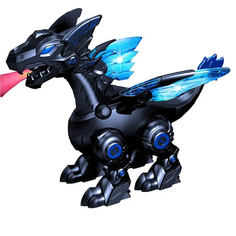 

Robot Dinosaur Simulation Electric Dinosaur Light Toy Mechanical Light Up & Sprays & Walking Dinosaur Toys Gifts For Boys Kids