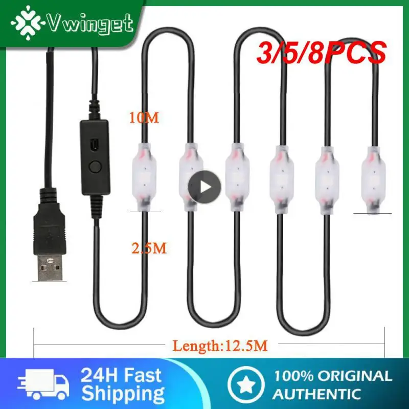 

3/5/8PCS Atmosphere Light String Waterproof 12.5m Decorative Lighting. Outdoor App Control Atmosphere Light 5050RGB