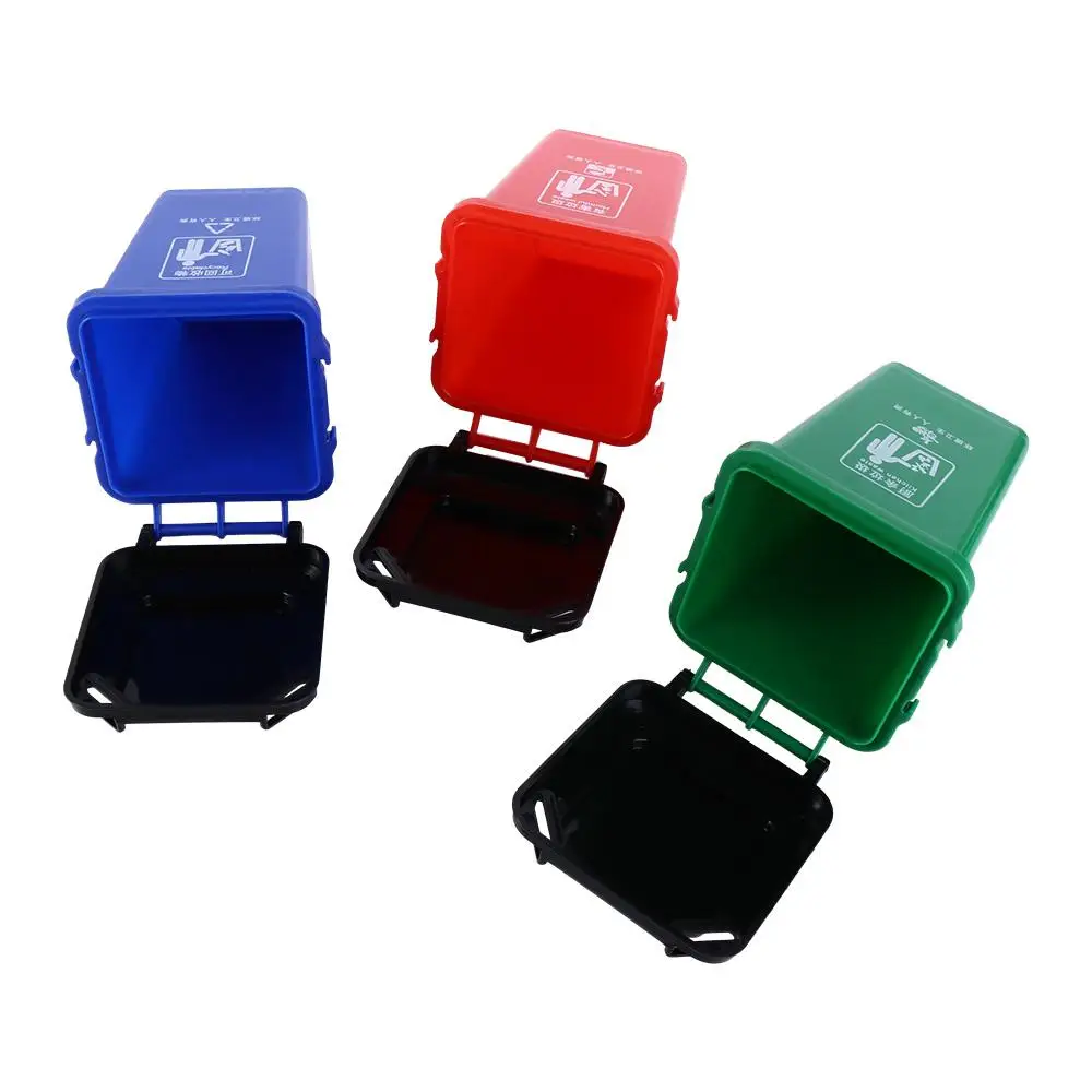 Desktop Organizer Home Storage Can Mini Garbage Sorting Decor Toys Pen Waste Bin Trash Model