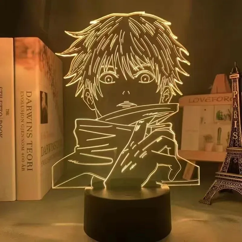 Фото Аниме светодиодный ночник Satoru Gojo Toge Inumaki 3D лампа дзюдзюцу кайсен манга Декор подарок на день рождения для друзей №2