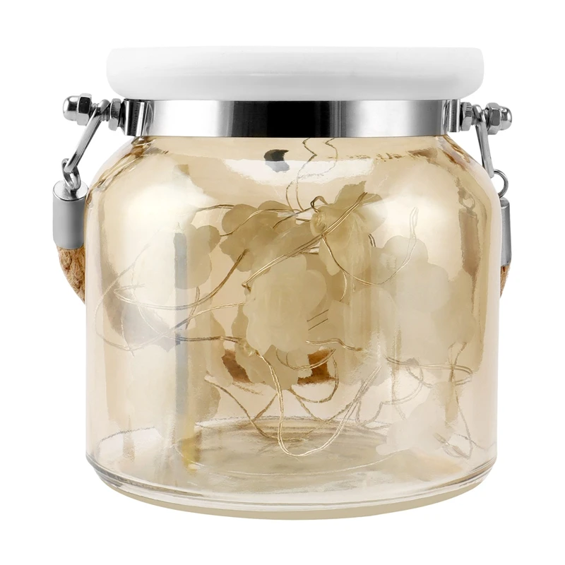 

Гирлянда с крышками Mason Jar, водонепроницаемая гирлянда с крышками светлячков для наружного освещения, внутреннего дворика, сада, Рождества, ...