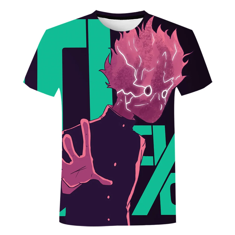 

Summer Hot Anime Harajuku Mob Psycho 100 T-shirt Anime 3D Printed Streetwear Unisex Breathable Street O Neck Short Sleeve TopXXS