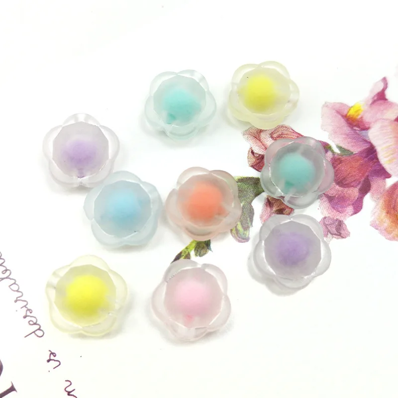 

Jewelry Making Supplies 12mm Acrylic Frosted Plum Blossom Cherry Blossom Beads DIY Handmade Necklace Bracelet Beads Wholesale