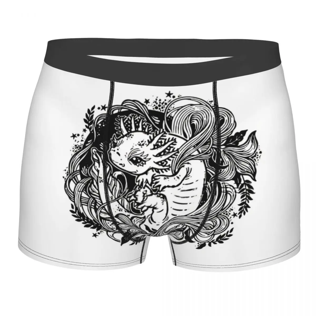 

Трусы Draw Axolotl для влюбленных, хлопковые трусы, мужское нижнее белье, вентилируемые шорты, боксеры, трусы