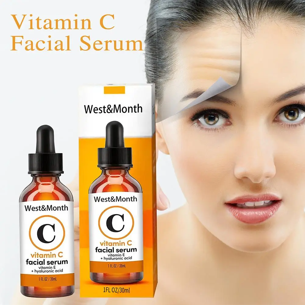 

30ml Vitamin C Facial Serum Liquid Acne Removal Essence Anti Anti Ageing Wrinkle Skincare Hyaluronic Brightening Skin Acid E8O9