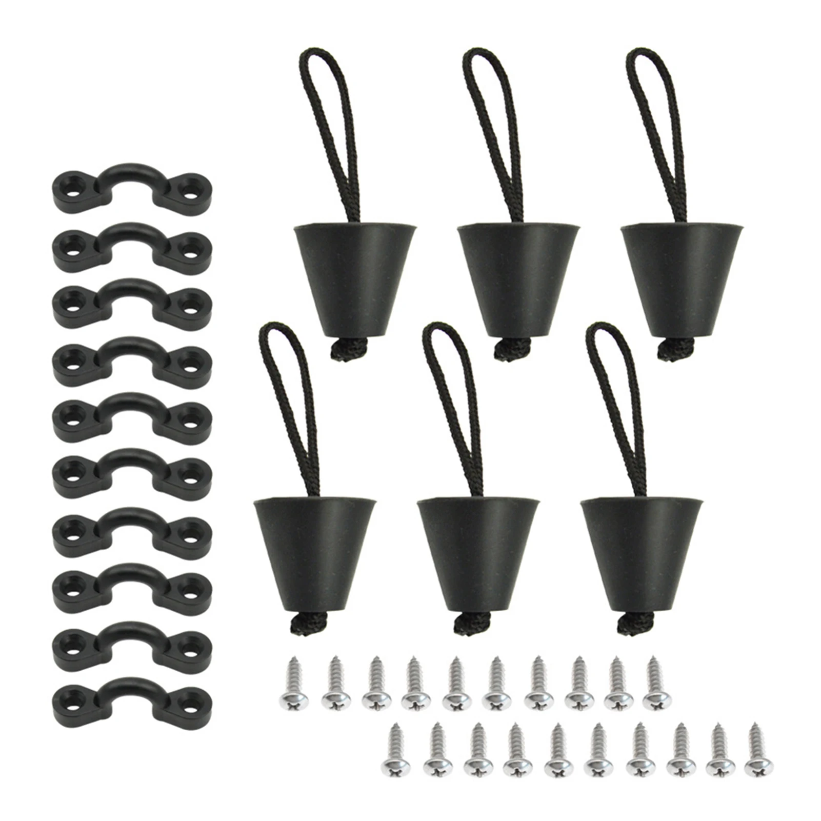 

Canoe Rigging Bungee Universal Dinghy Tie Down With Pad Eyes Screws Replacement Part Drain Holes Stopper Kayak Scupper Plug Kit