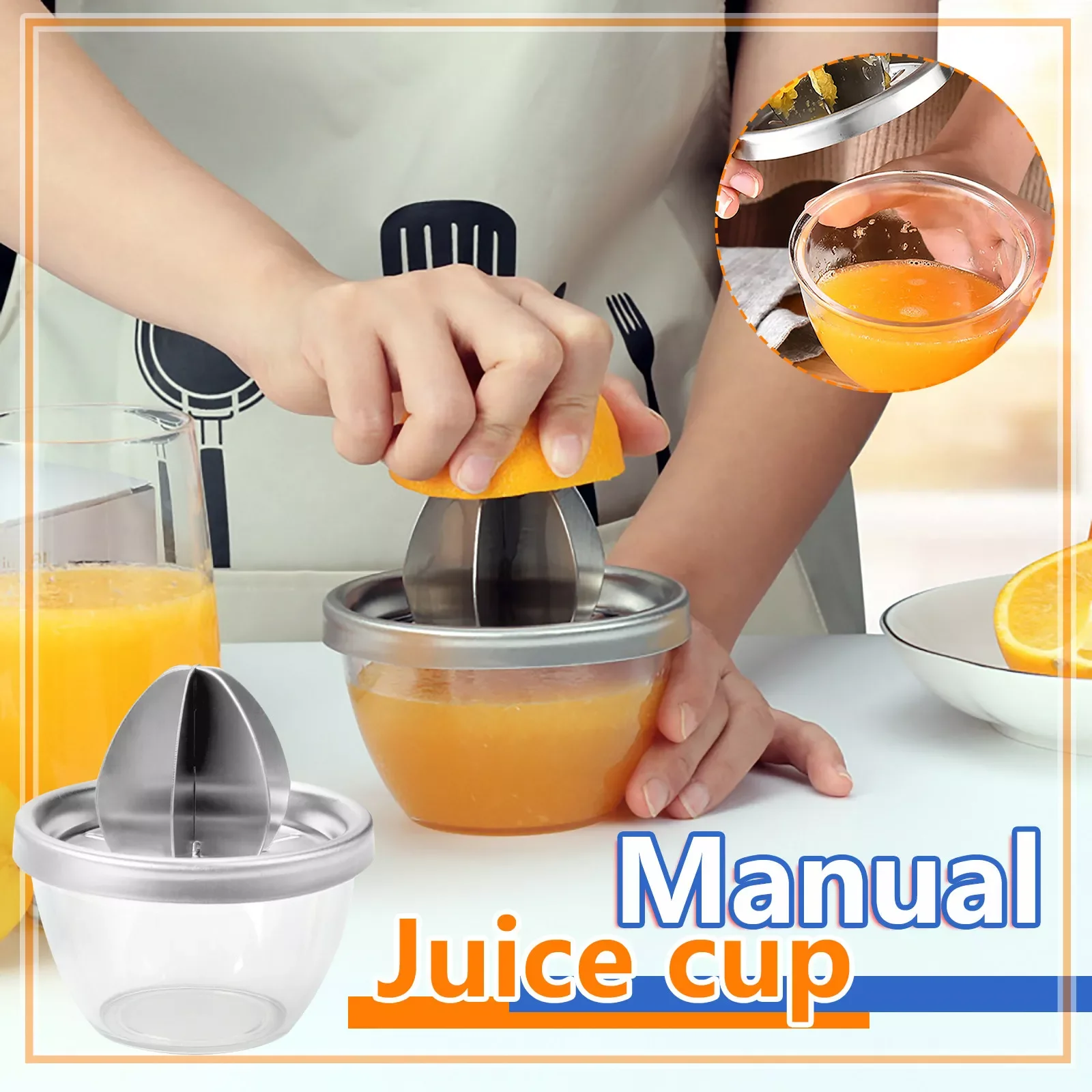 

Manual Juice SqueezerStainless Stee Hand Pressure Orange Juicer Pomegranate Lemon Squeezer Kitchen Accessories 2021