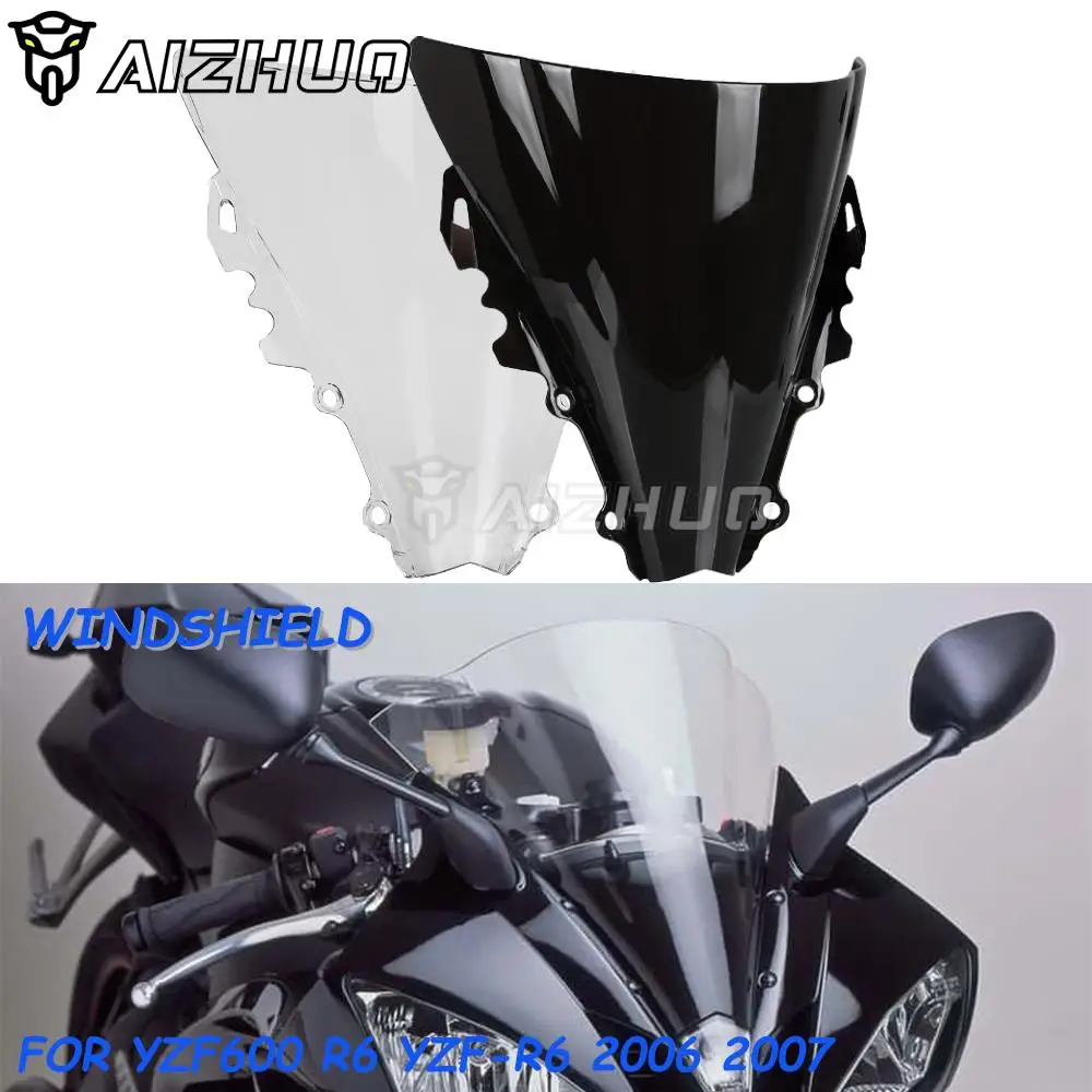 

Motorcycle Wind Deflector For Yamaha YZF600 R6 YZF-R6 Windshield Spoiler Windscreen Air YZF 600 YZF-600 2006 2007