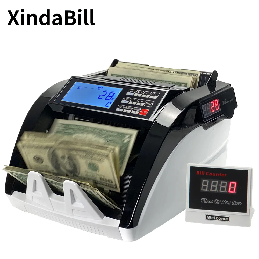 XD-6800 Money Counter Machine Counterfeit Detection USD EURO Currency Bill Counters UV/MG/IR Banknote Detector