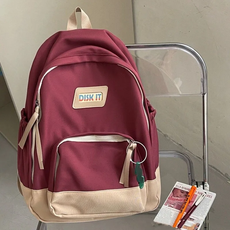 

High School Backpack for Teenagers Girls Boys College Student Schoolbag Women Campus Bookbag Nylon Casual Korean Bagpack