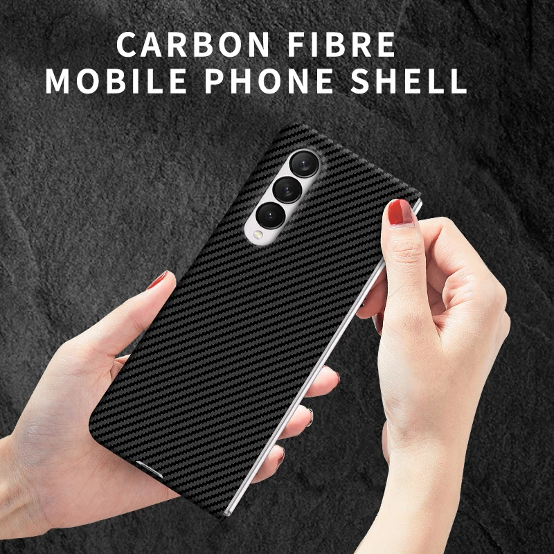 Tanie Luksusowe Etui Z Włókna Węglowego Do Samsung Galaxy Z Krotnie 4 Przypadku Matowy Slim Odporny Na Wstrząsy Twardy Tylna Pokrywa Dla Samsung Z Fold3 ZFold2