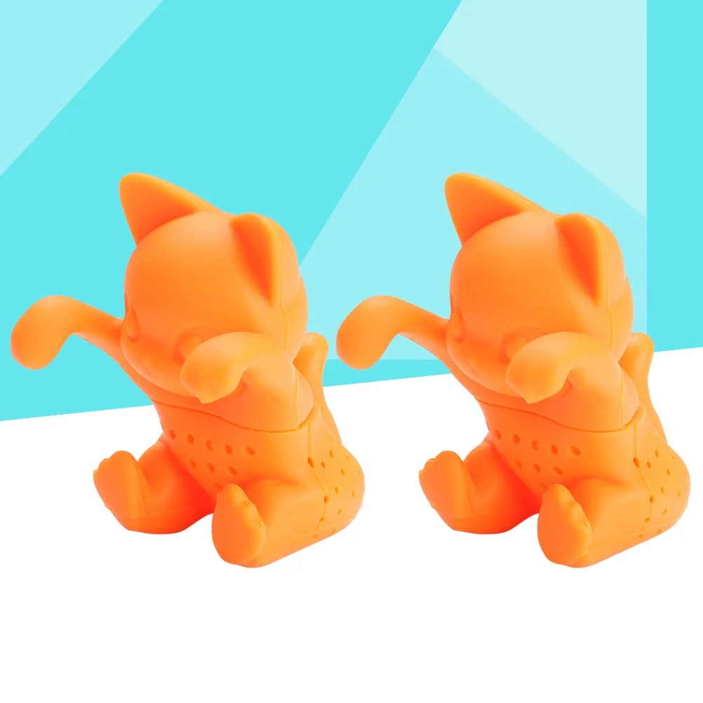 

Tea Infuser Animal Filter Strainer Cat Silicone Interval Loose Leaf Cooking Steeper Diffuser Steeping Mesh Seasoning