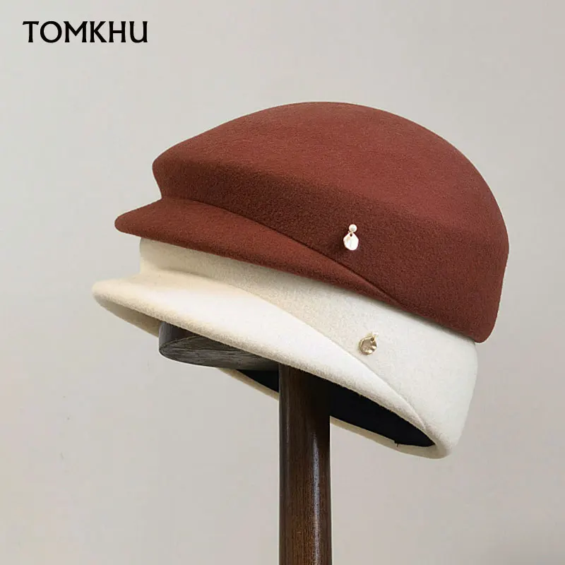 

2023 New Japanese Autumn Winter Fashion New Men Women Wool Equestrian Hats Casual Baseball Caps Casquette Caps Felt Hats Fedora