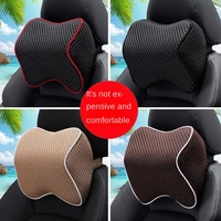 automotive headrest neck pillow car pillow memory foam car back cushion breathable pillow car lumbar support pillow set