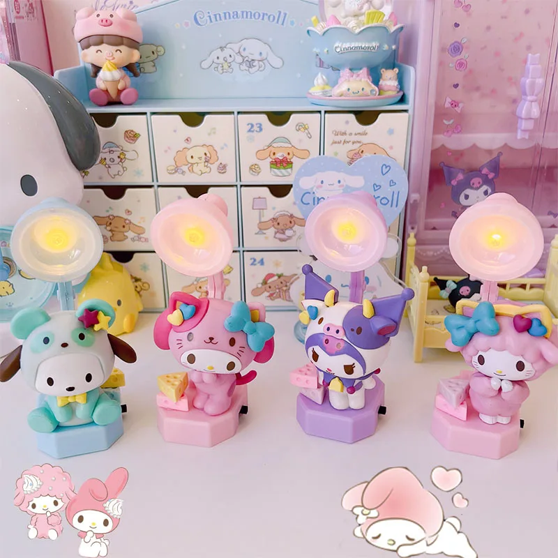 kawaii sanrioed mini desk lamp MyMelody Kuromi Pochacco smal
