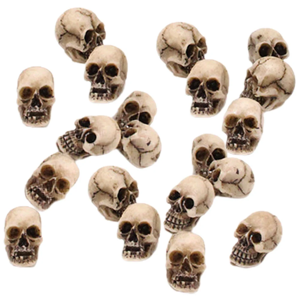 

40 Pcs Decor Head Statue Haunted House Prop Decorate Halloween Ornament Resin Exquisite Small