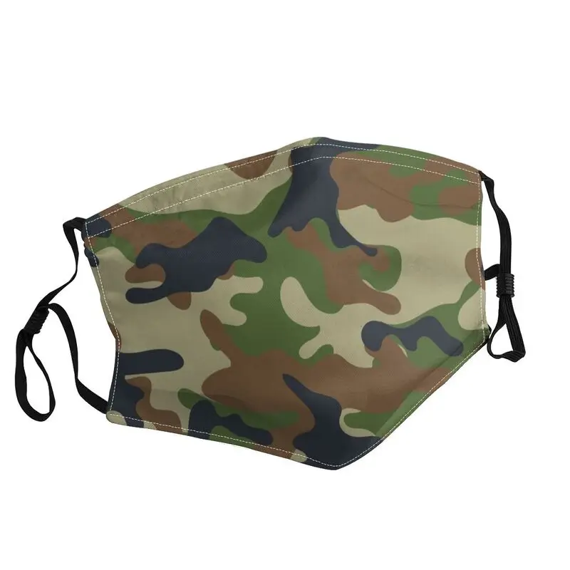 

Woodland Camouflage Washable Mouth Face Mask Unisex Adult Military Army Camo Mask Anti Haze Dust Protection Respirator Muffle