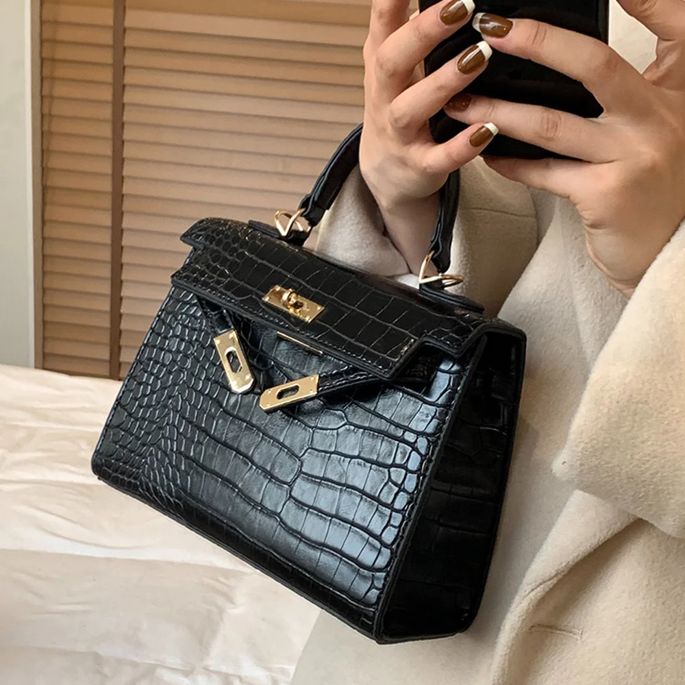

Women Handbag High-End Leather Bags Women Crocodile Luxury Handbags Women Bags Designer Crossbody Bags Female Retro Tote Handbag