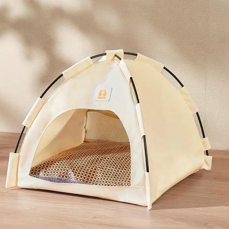 

Portable Cat Teepee Tent Foldable Washable Cat Teepee Dog Tent Bed 42*42*38CM Pet Cage Fence Outdoor Dog House For Puppy Cat Dog