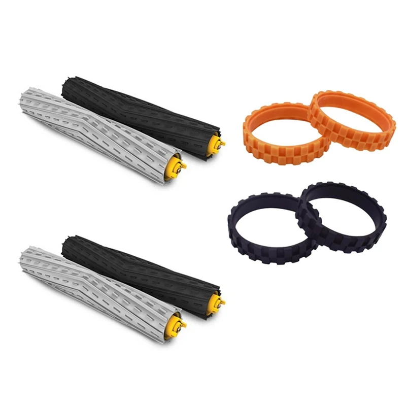 

8Pcs Main Roll Brush Tire Skin Kit For Irobot Roomba 800 900 Series 870 880 980 Vacuum Cleaner Robot Parts