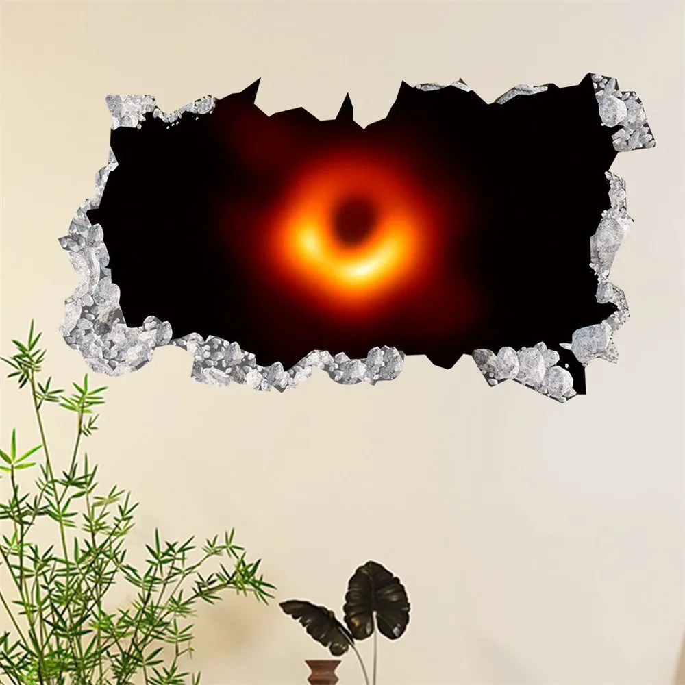 

Black Hole Planet Star Wall Stickers for Kids Room Decoration 3d Space Theme Art Diy Home Decal Pvc Poster Room Wall Decoration