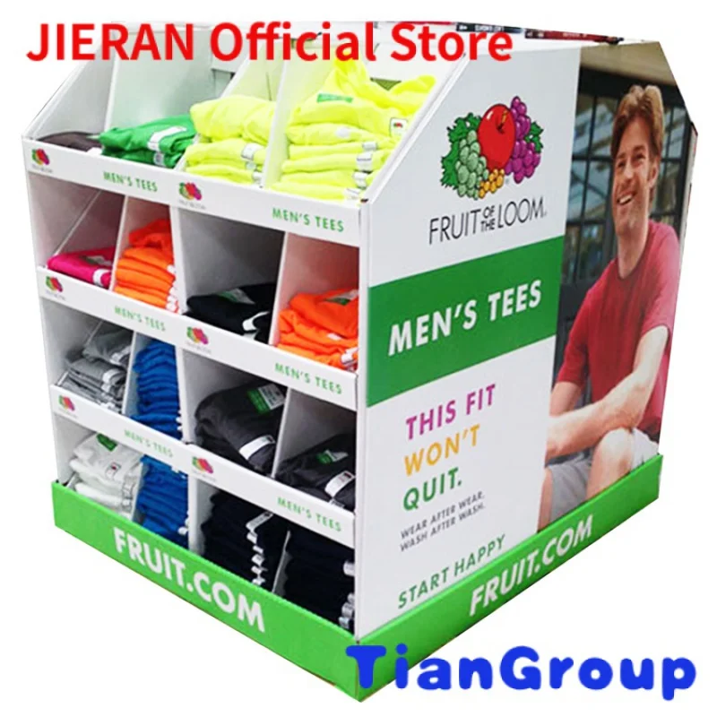 

Пользовательский картонный дисплей для супермаркета, демонстрационный стенд для бумаги 1/4, 1/2, полнопластиковый стенд для поддонов.