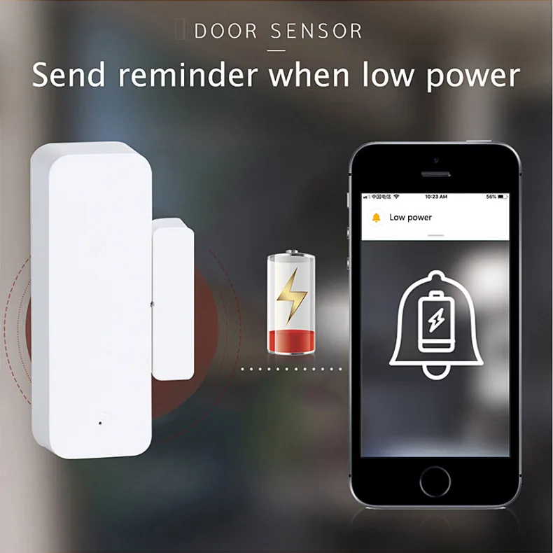 

Smart WiFi Door Sensor MINCO HOME Tuya Door Open/Closed Detectors Smartlife APP Wifi Window Sensor Work With Alexa Google Home