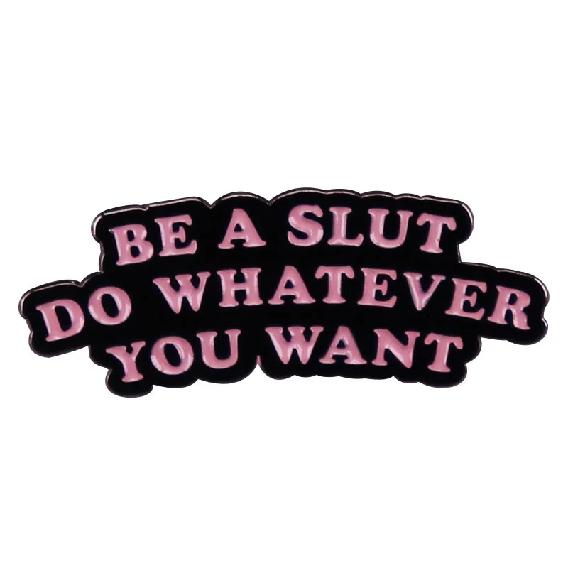 

Do What You Want with Pink Letters Jewelry Gift Pin Fashionable Creative Cartoon Brooch Lovely Enamel Badge Clothing Accessories