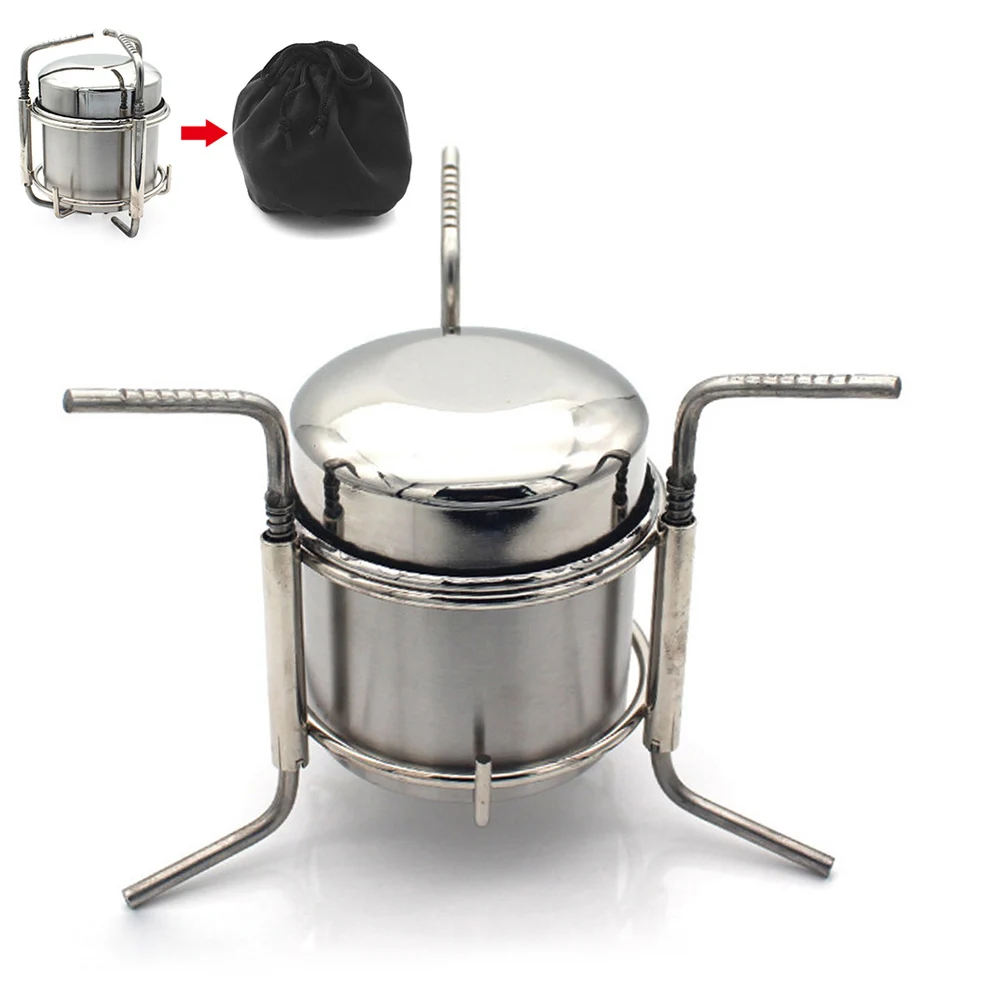 

Уличная портативная спиртовая плита, печь для кемпинга и пикника, печь из нержавеющей стали, жидкая спиртовая плита, жидкая горелка