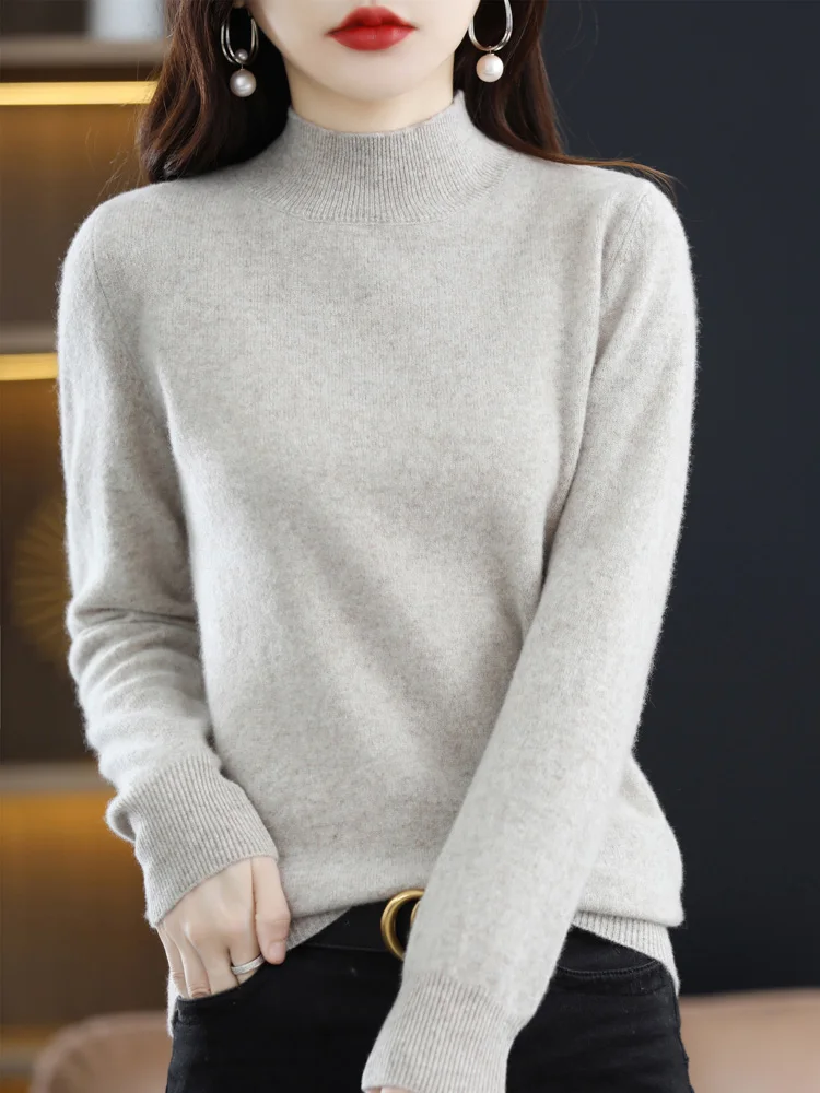 

Женский пуловер из 100% чистой шерсти, осенне-зимний кашемировый свитер, женские повседневные трикотажные топы, Женская куртка, 19 цветов