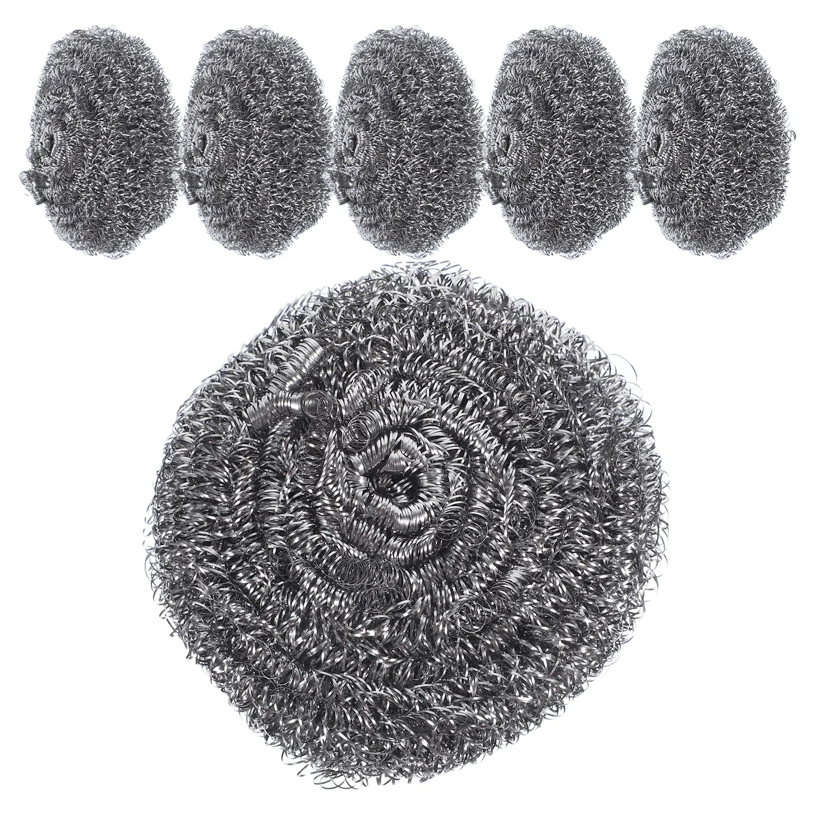 

6pcs Stainless Steel Kitchen Metal Portable Dish Brushes Dish Scrub Brushes for Kitchen Home Cleaning