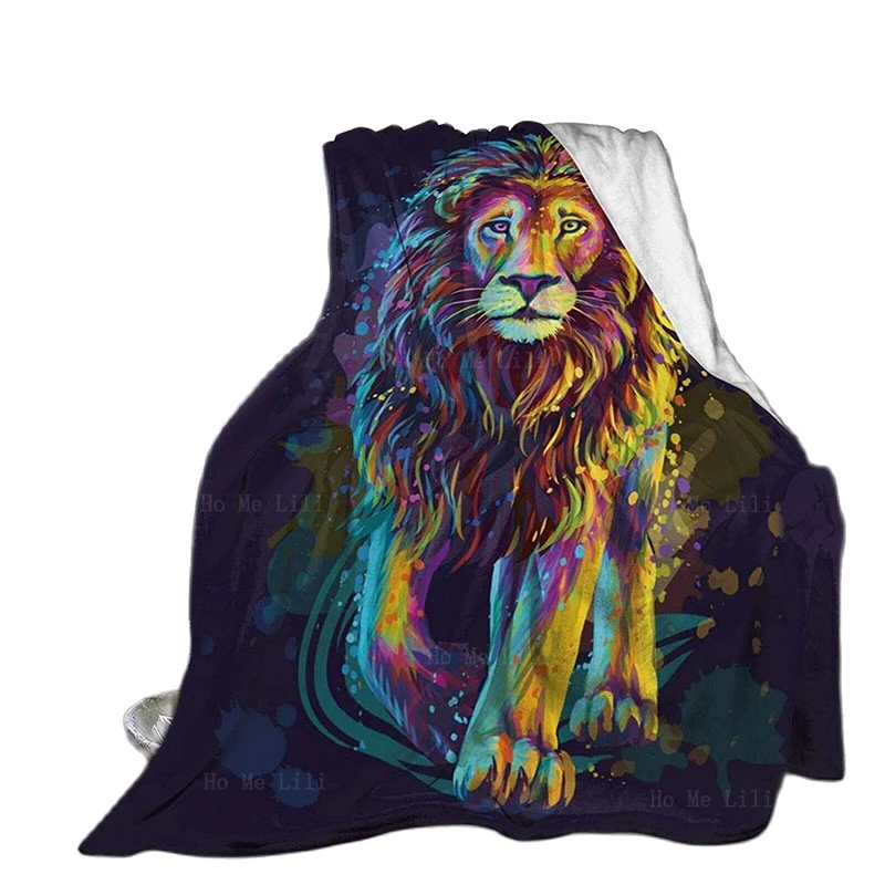 Мягкое удобное фланелевое одеяло для спальни с изображением воющего на Луне